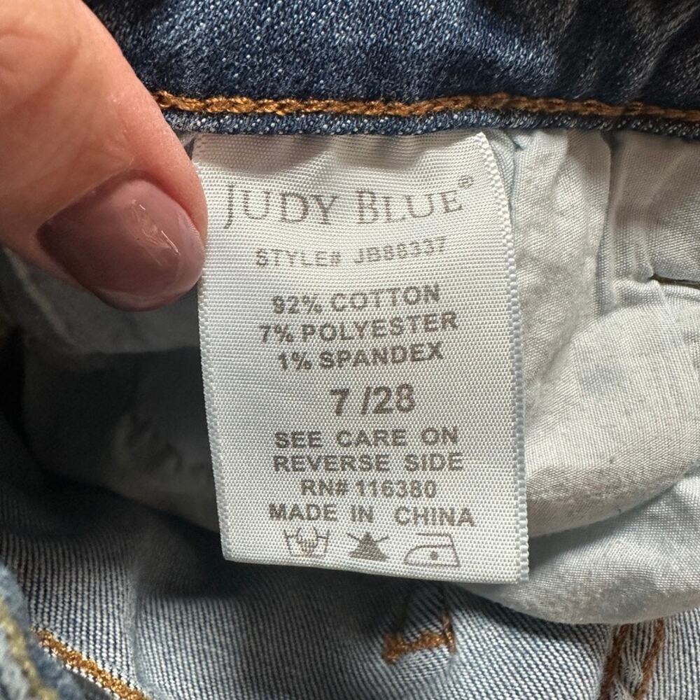 Judy Blue Boyfriend Fit Jeans Womens 7/28 Blue High Rise Stretch JB88337 - Picture 6 of 9